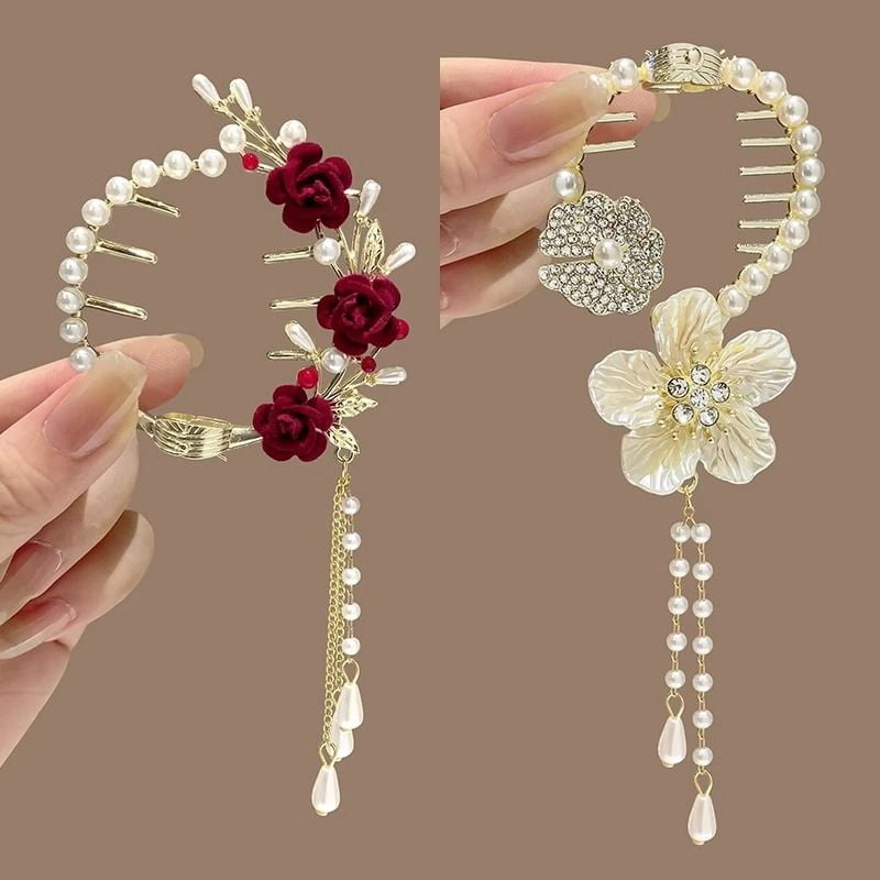 EKE Women’s Hair Clip Vintage Retro Back-Wear Elegant Hair Accessory with Fashion Texture