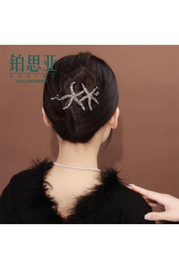 Women’s Hair Clip Vintage Retro Back-Wear Elegant Hair Accessory with Fashion Texture