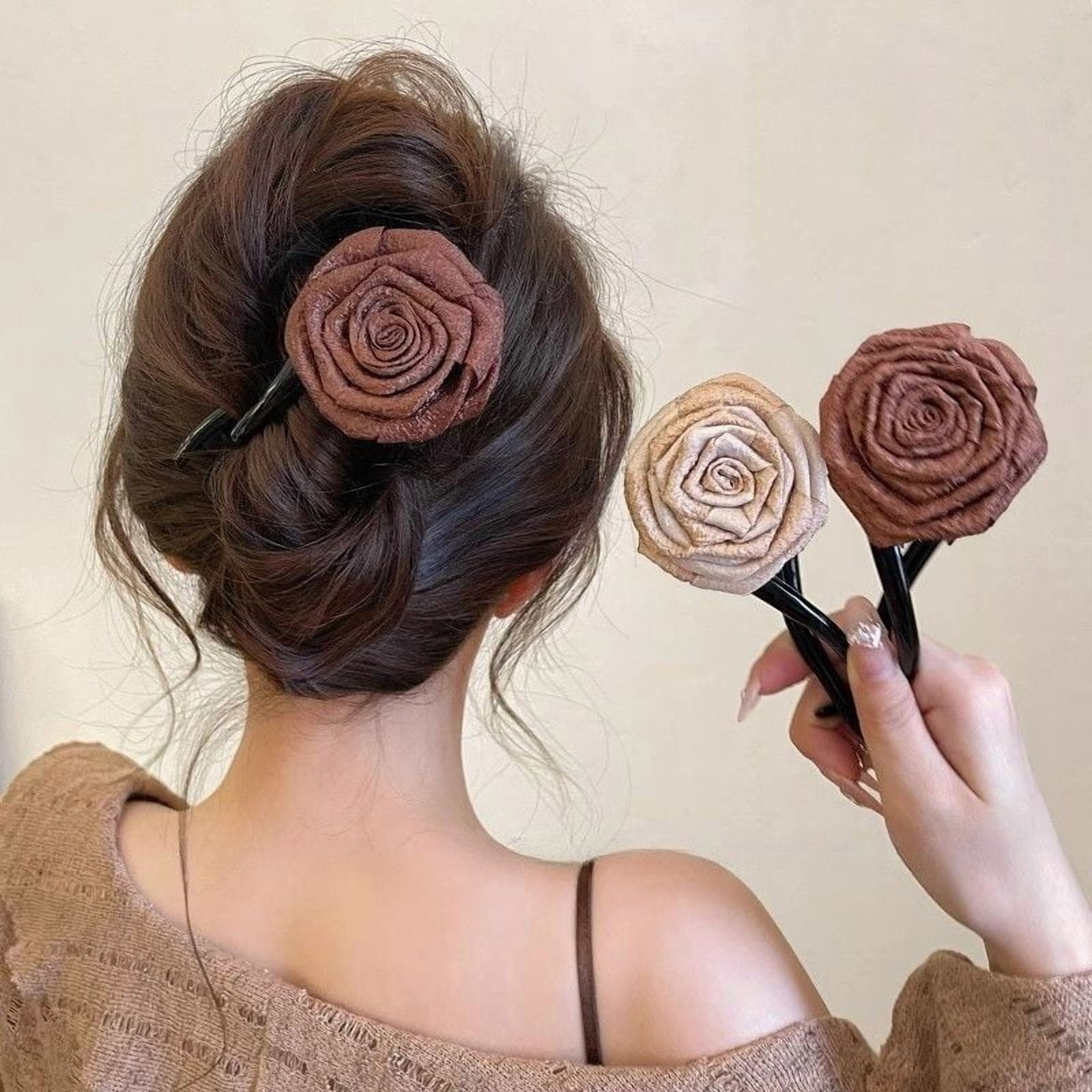 EKE Women’s Hair Clip Vintage Retro Back-Wear Elegant Hair Accessory with Fashion Texture