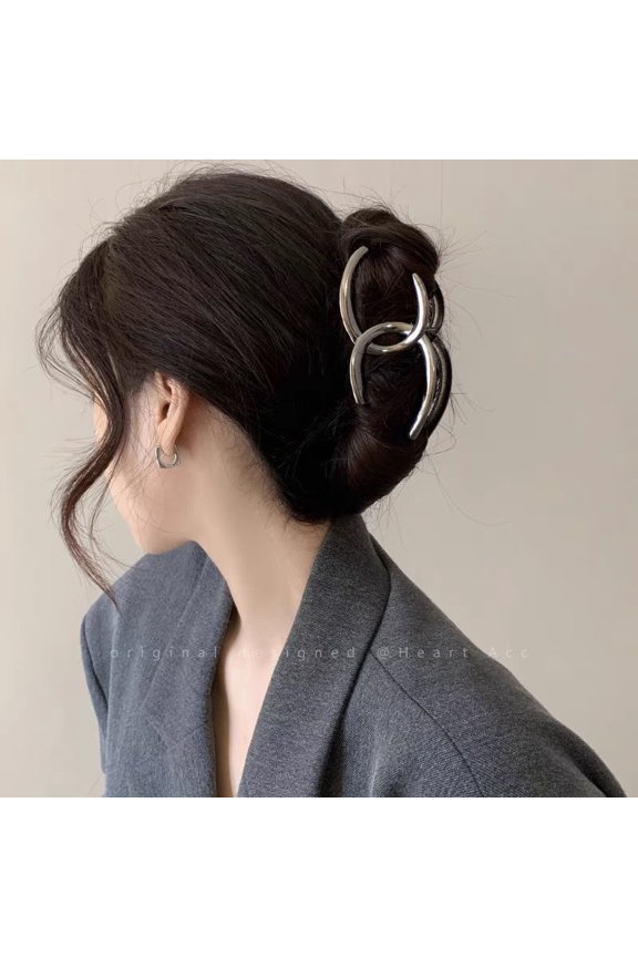 Women’s Hair Clip Vintage Retro Back-Wear Elegant Hair Accessory with Fashion Texture