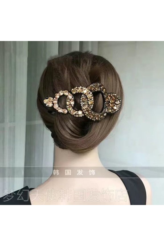 Women’s Hair Clip Vintage Retro Back-Wear Elegant Hair Accessory with Fashion Texture