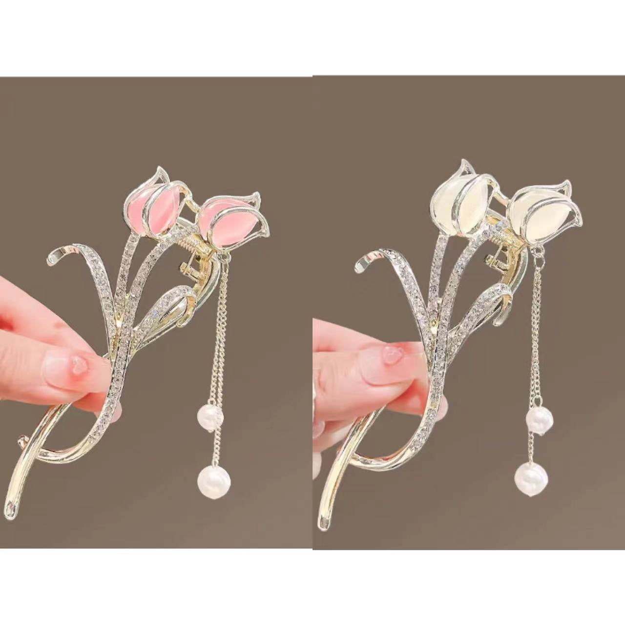EKE Women’s Hair Clip Vintage Retro Back-Wear Elegant Hair Accessory with Fashion Texture