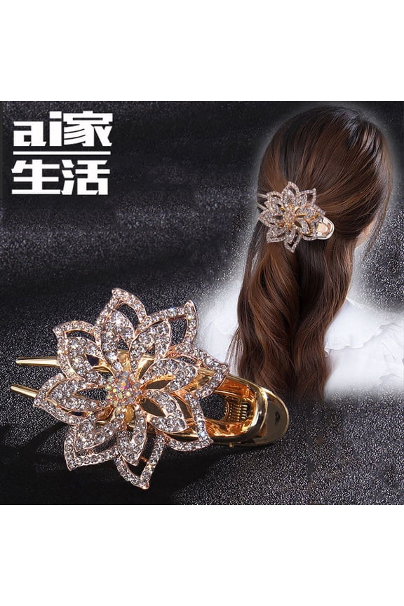 Women’s Hair Clip Vintage Retro Back-Wear Elegant Hair Accessory with Fashion Texture