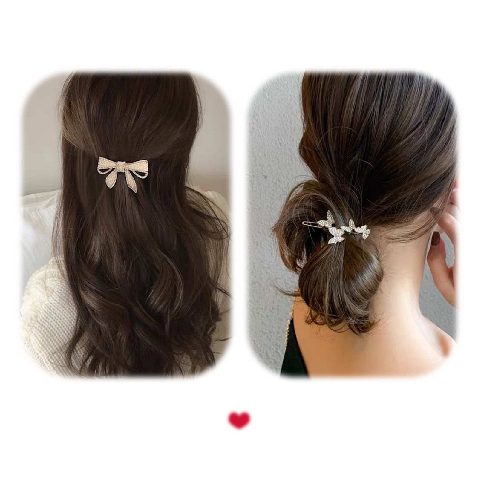 EKE Women’s Hair Clip Vintage Retro Back-Wear Elegant Hair Accessory with Fashion Texture