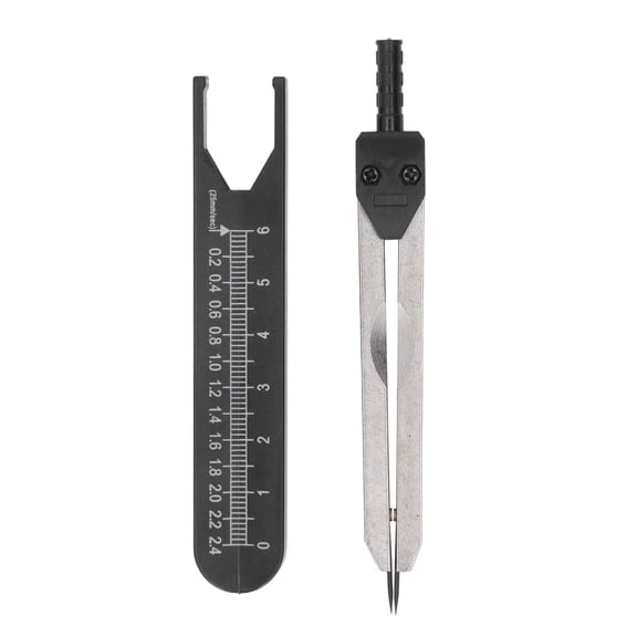 EKG Calipers, Clear Scale Electrocardiogram Drafting Tool Stainless Steel For Drafting Black