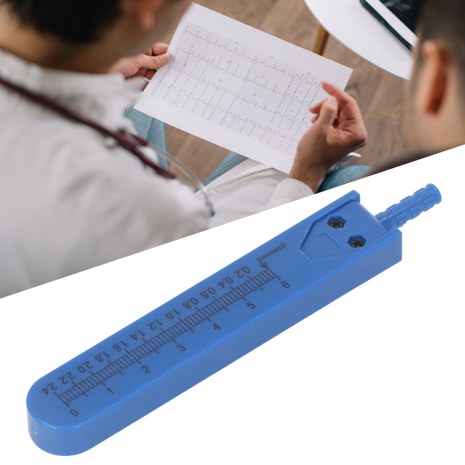 EKG Calipers, Stainless Steel 02.4in Ruler Drafting Divider Measuring