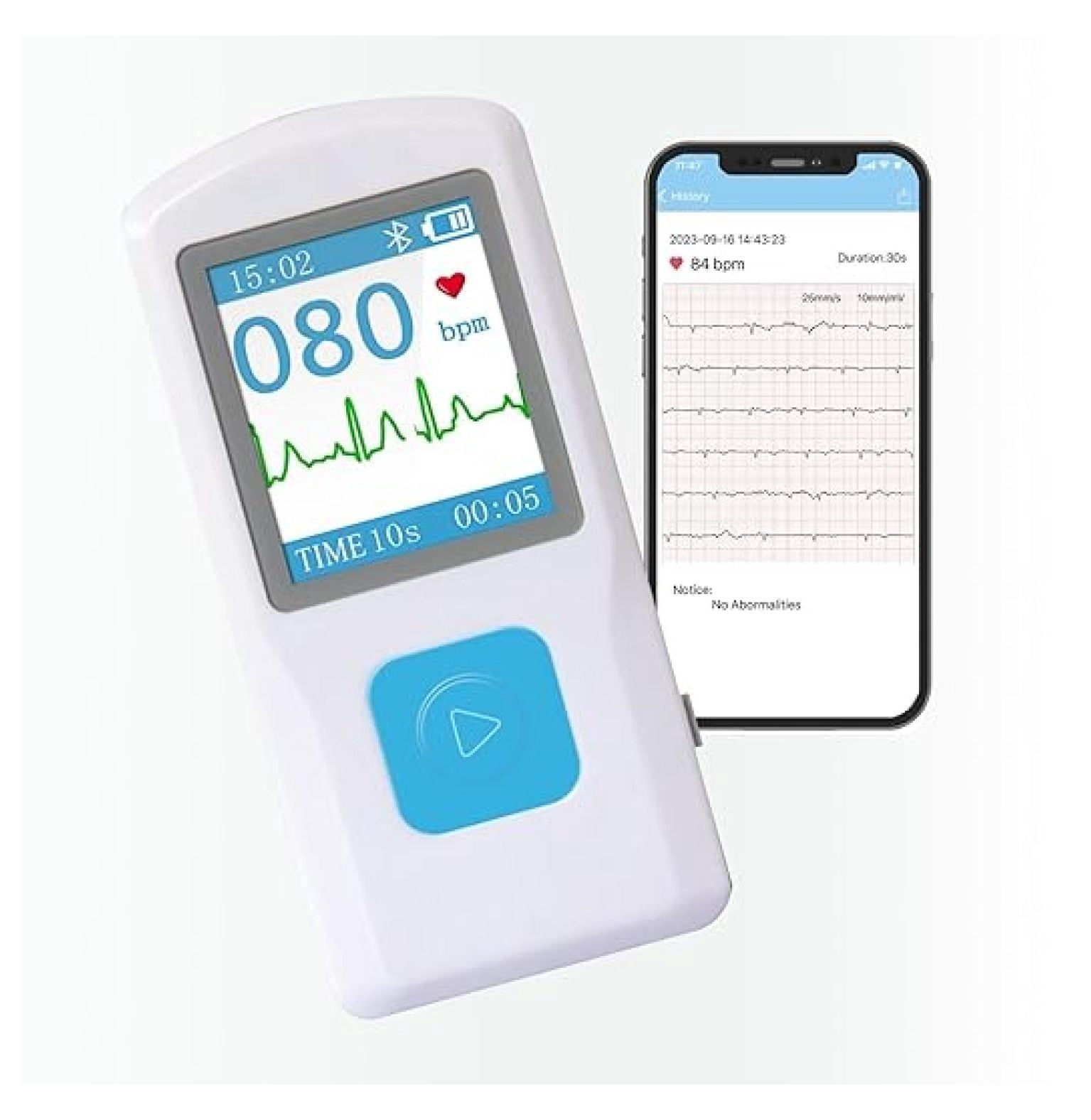 EKG Monitor Device, Personal Heart Rate Monitor with LCD Screen and ...