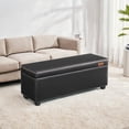thumbnail image 1 of VASAGLE EKHO Collection - Storage Ottoman Bench Entryway Bedroom Bench 25 Gallons Mid-Century Modern Loads 660 lb Ink Black, 1 of 6