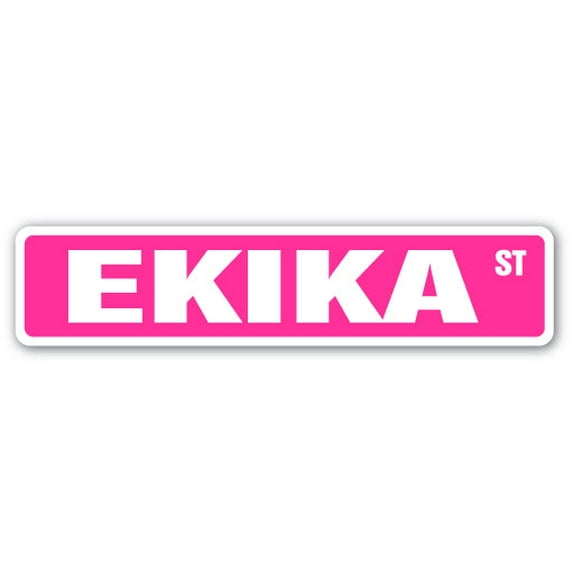 EKIKA Street Sign Childrens Name Room Sign | Indoor/Outdoor | 36" Wide