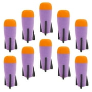 EKIND 10-Pack Mega Missile Refill for Toy Rocket Launcher, Foam Ammo Compatible for Nerf N-Strike Elite Series (Purple)