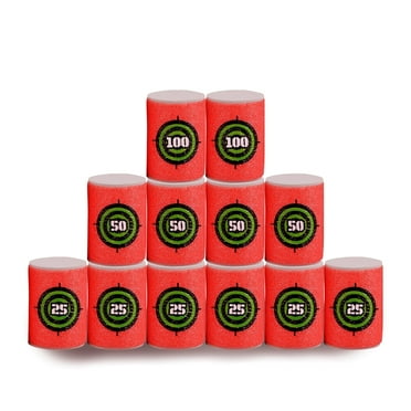 EKIND 12 Pcs Foam Can Targets Compatible for Nerf Elite Series Blasters