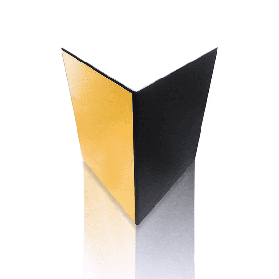 EKIND 12" x 8" Light Reflector Photography Cardboard 3 in 1 Folding Light Diffuser Board Durable for Indoor & Outdoor Use, Perfect for Professional PhotographersA4,white + black +golden