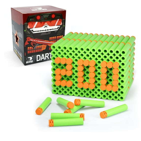 EKIND 200 Pcs Waffles Darts Refill Pack Foam Bullet Compatible for NERF N-Strike Series Blaster (Green)