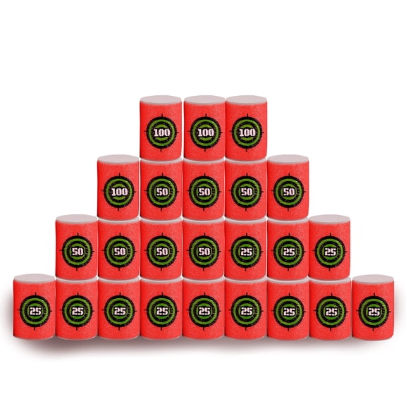 EKIND 24 Pcs Foam Can Target Compatible for Nerf Elite Series Blasters Kids Toy