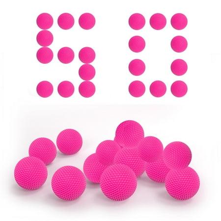 EKIND 50 Rounds Bulk Refill Ammo Bullet Balls Compatible for Nerf Rival Blaster Series (Pink)