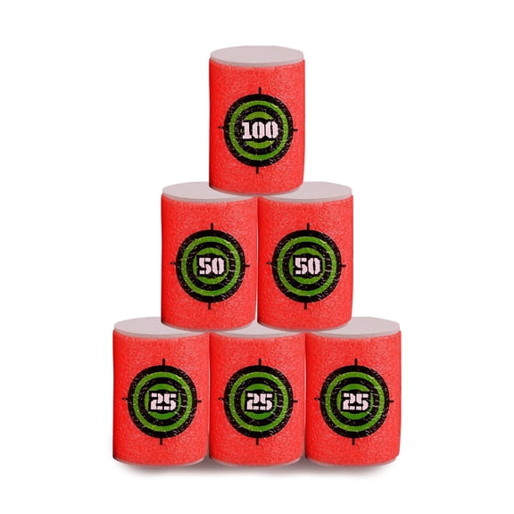 EKIND 6 Pcs Foam Can Target Compatible for Nerf Elite Series Blasters Kids Toy