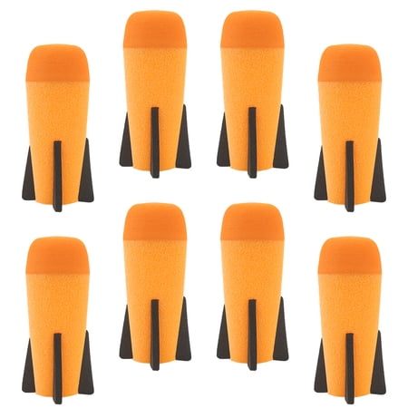 EKIND 8-Pack Mega Missile Refill for Toy Rocket Launcher, Foam Ammo Compatible for Nerf N-Strike Elite Series (Orange)