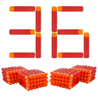 EKIND 9.5cm Foam Darts Compatible for Nerf Elite Mega Series 36-Dart Refill Pack (Red)