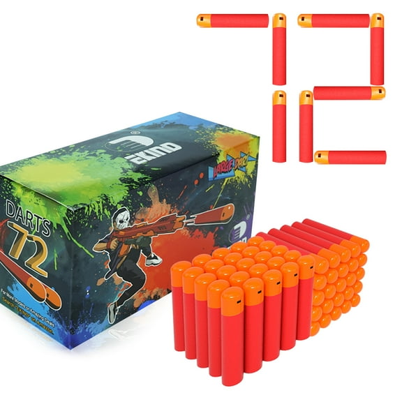 EKIND 9.5cm Foam Darts Compatible for Nerf Elite Mega Series 72-Dart Refill Pack (Red)