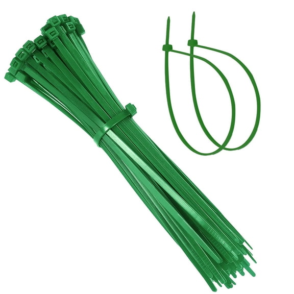 EKIND Cable Zip Ties 8 Inch - 100 Pack Self Locking Nylon Wire Ties for Electric Cables, Home, Office, Garage, Indoor and Outdoor Use (Green)