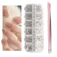 thumbnail image 1 of EKIND Nail Art Kit, Nail Art Rhinestone, Double Ended Nail Art Tweezers, Versatile Crystal Gems for Nail Design, Makeup, DIY Crafts, Clothing and Phone Embellishments, 1 of 7