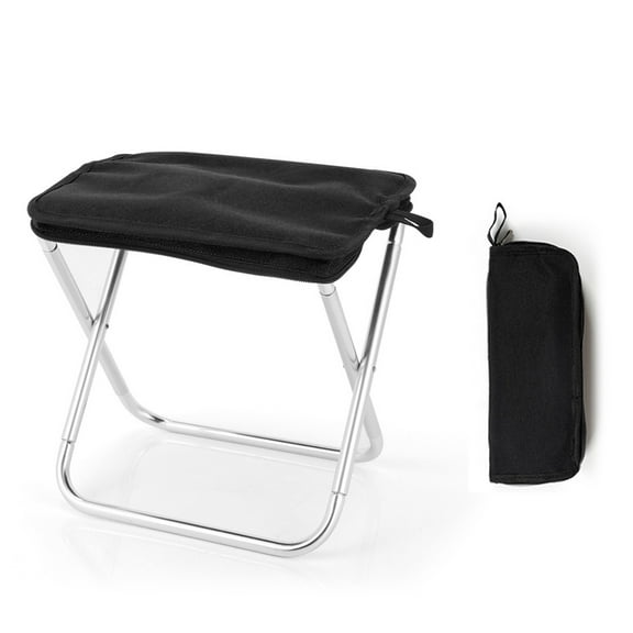 EKIND Portable Folding Camping Stool Lightweight Aluminum Alloy Chair for Outdoor Activities, Compact, Durable, Heavy Duty Design(Black)