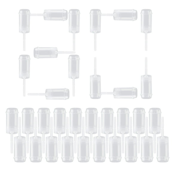 EKIND Round Shape Clear Push-Up Cake Pop Shooter Plastic Containers with Lids, Base & Sticks, Pack of 80