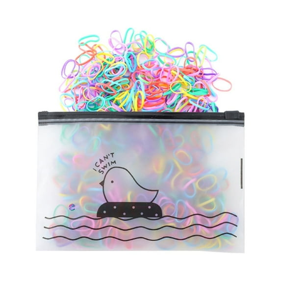 EKKIMIMI 1500 Pcs Colorful Rubber Band Kids Girl Colorful Fashion Disposable Rubber Band Elastic Hair Band Thin Small Ponytail Hair Elastics Daily Life One Size Ponytail Hair