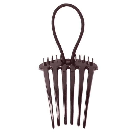 EKKIMIMI Border New Leather Band Ponytail Comb Fashion Vintage Voluptuating Ponytail Pan Hair Tool French Clip Barrette