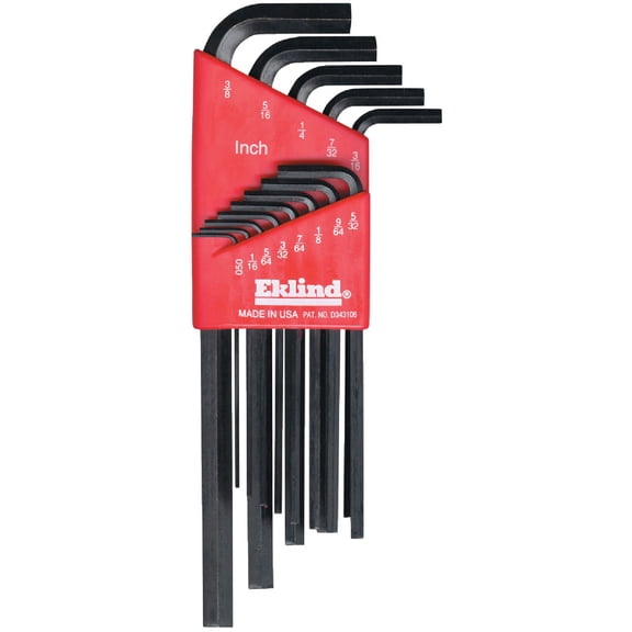 EKLIND 10213 Hex-L Key allen wrench - 13pc set SAE Inch Sizes .050-3/8 Long series$$Tools & Hardware Other
