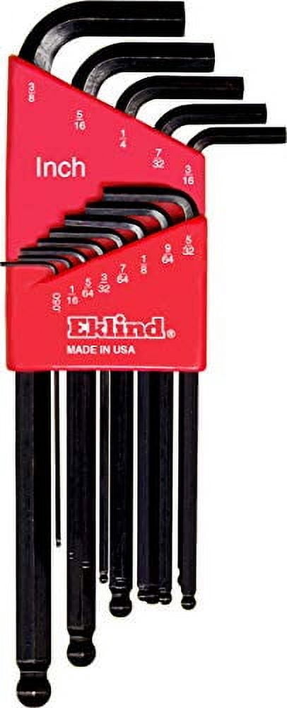 EKLIND 13213 Ball-Hex-L Key allen wrench - 13pc set SAE Inch Sizes .050-3/8 Long series