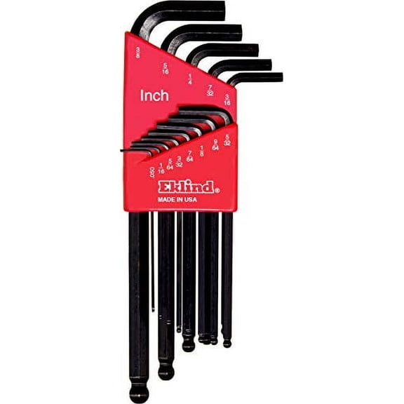 EKLIND 13213 Ball-Hex-L Key allen wrench - 13pc set SAE Inch Sizes .050-3/8 Long series