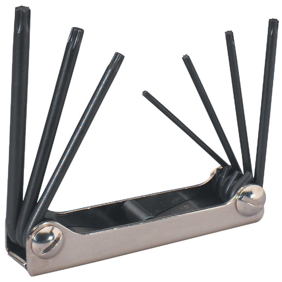 EKLIND 22571 Classic Steel Handle Fold-up TORX star Key - 7pc set T10-T40