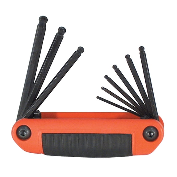 Eklind Ergo-Fold Ball Hex Allen Wrench Set - Folding, 9 Piece SAE 5/64-1/4 - Pack Of 1