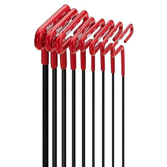 EKLIND 53168 Cushion Grip Hex T-Key allen wrench - 8pc set SAE Inch Sizes 3/32-1/4 (6In shaft)