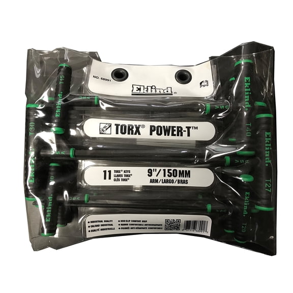 EKLIND 68991 Power-T Handle TORX star Key - 11pc set T6-T50 (9In shaft) CA2