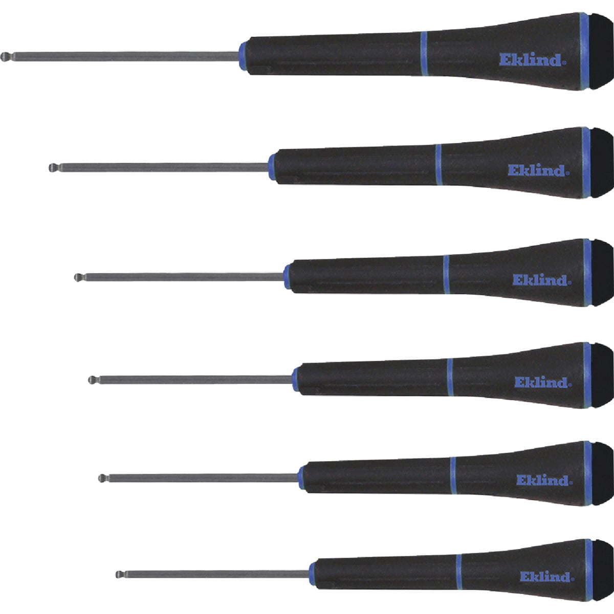 Eklind Precision Screwdriver Set PSD Ball-Hex - 6 Pc, Metric 1.3-4 mm, Multicolor