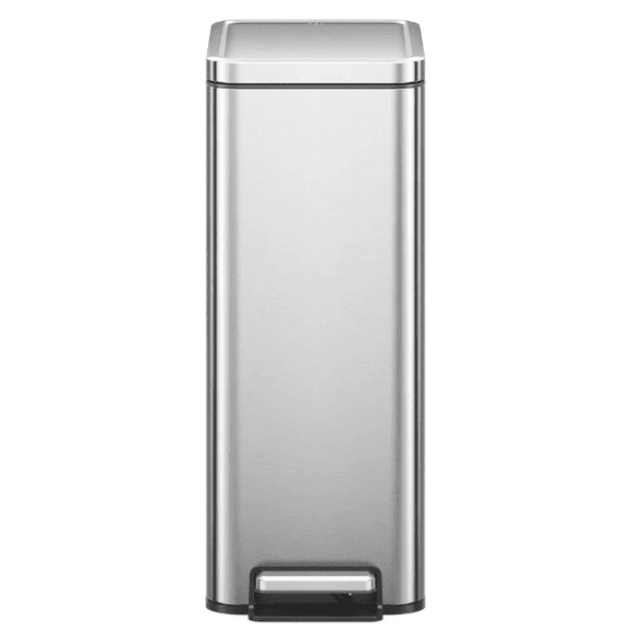 EKO 45L Stella Slim Step Trash Can Brushed Stainless Steel