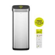 EKO 80L Square Slim Motion Sensor Stainless Steel Trash Can