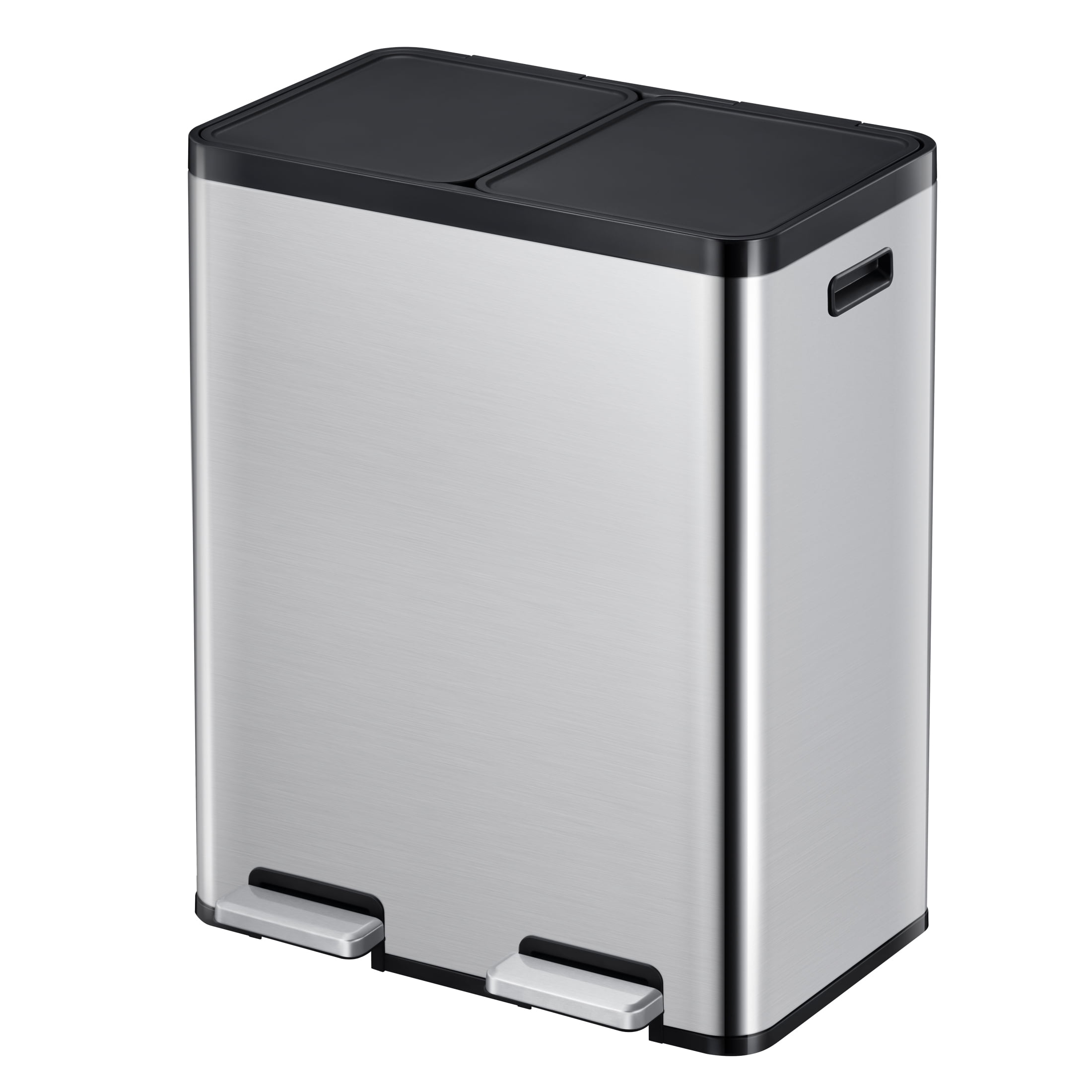 EKO Essential Recycler Dual Compartment Stainless Steel Step Trash Can