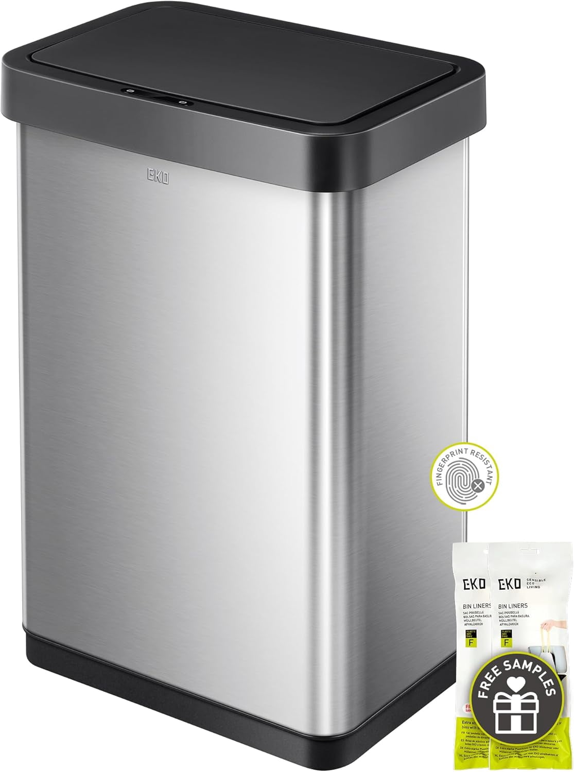EKO Essentials 13.2 Gallon Stainless Steel Automatic Lid Kitchen