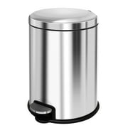 EKO Essentials Serene 1.3 Gallon Stainless Steel Step Trash Can 5L Wastebasket