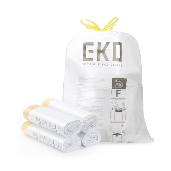 EKO Extra Strong 13 Gallon Kitchen Trash Bags, 48 Count, EKO Code F Garbage Bags