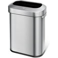 EKO Urban Slim 15.8 Gallon Commercial Trash Can, Brushed Stainless