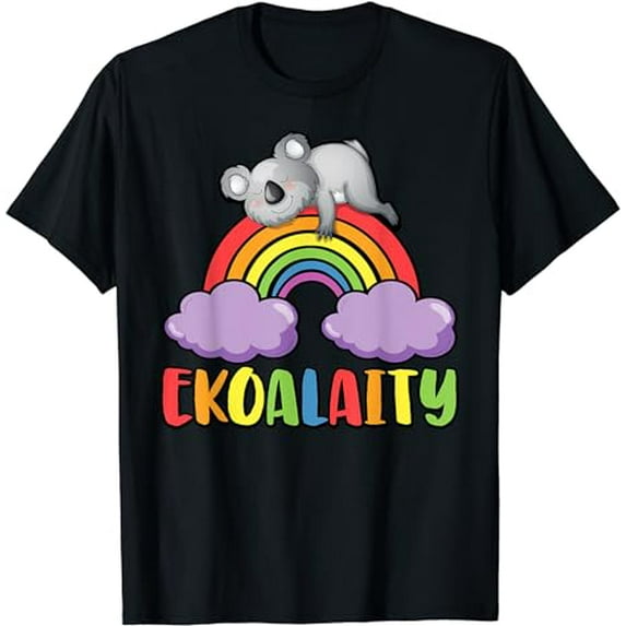 EKOALAITY Gay Pride Month Cute Koala Rainbow T-Shirt