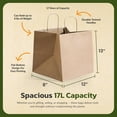 thumbnail image 1 of EKOBAGS Sturdy Brown Paper Gift Bags with Handles |   &  | 12x8x13 Inches, 25-Pack, 1 of 6