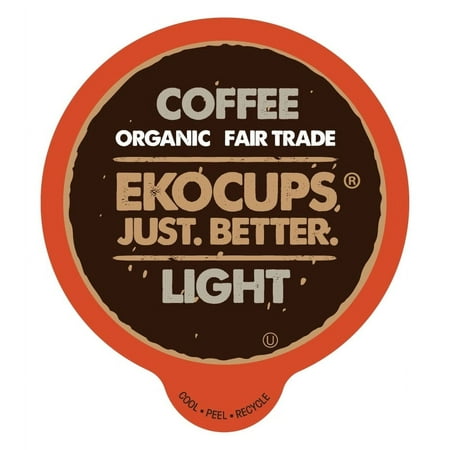 EKOCUPS Organic Coffee Pods, Light Roast, 40 Count for Keurig K Cups Machines