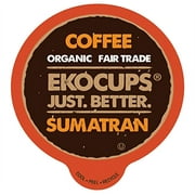 EKOCUPS Organic Sumatran Coffee Pods, Dark Roast, 40 Count for Keurig K-Cups Machines