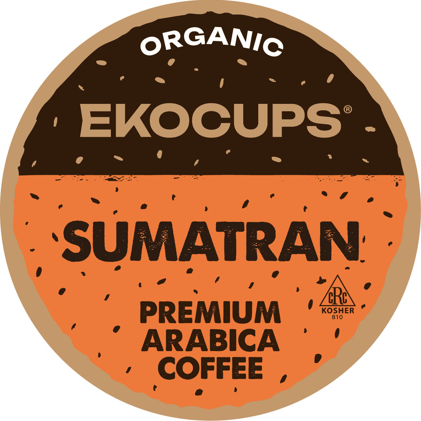 EKOCUPS Organic Sumatran Coffee Pods, Dark Roast, 40 Count for Keurig K-Cups Machines