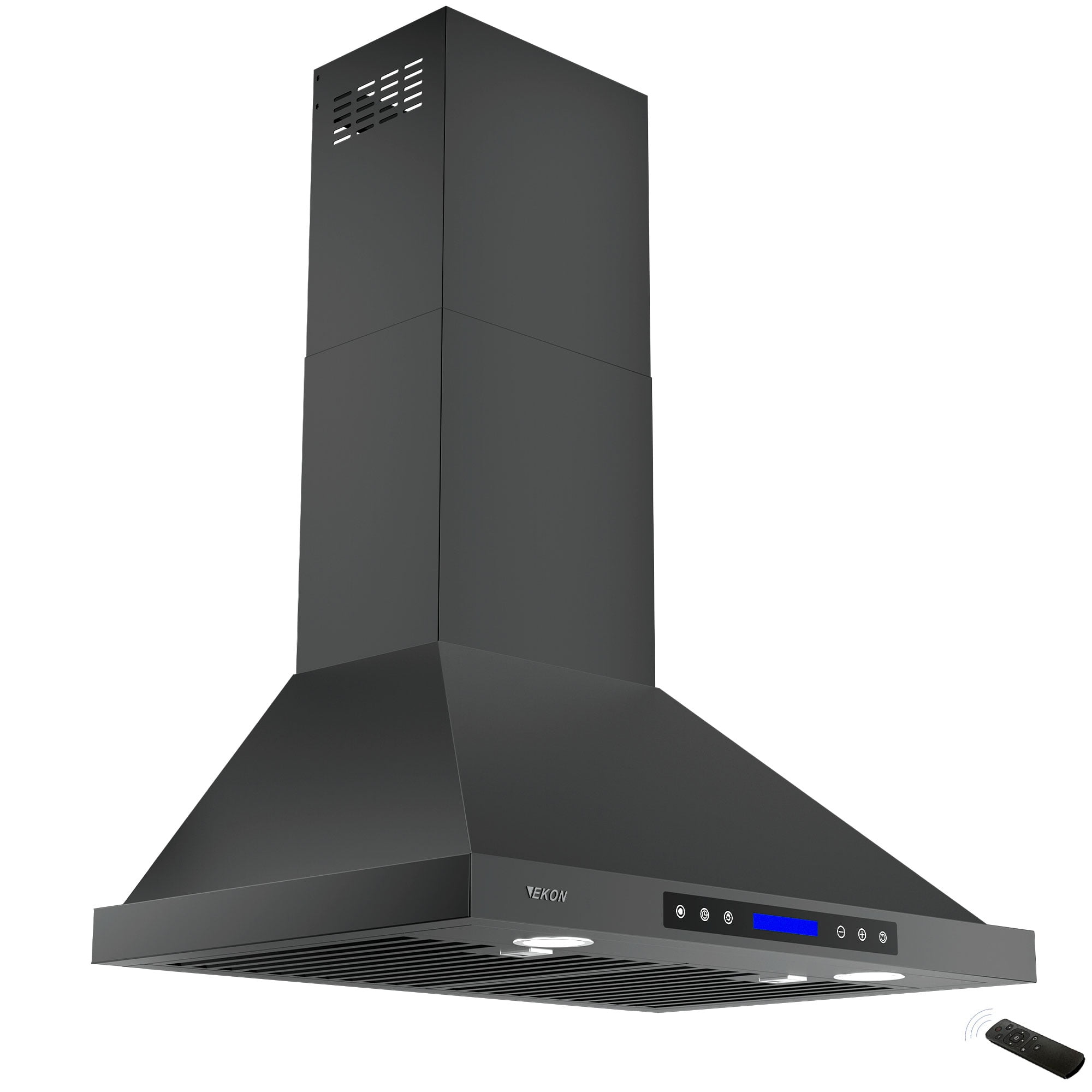 EKON 30 inch Wall Mount Range Hood, 900 CFM, Convertible, Black